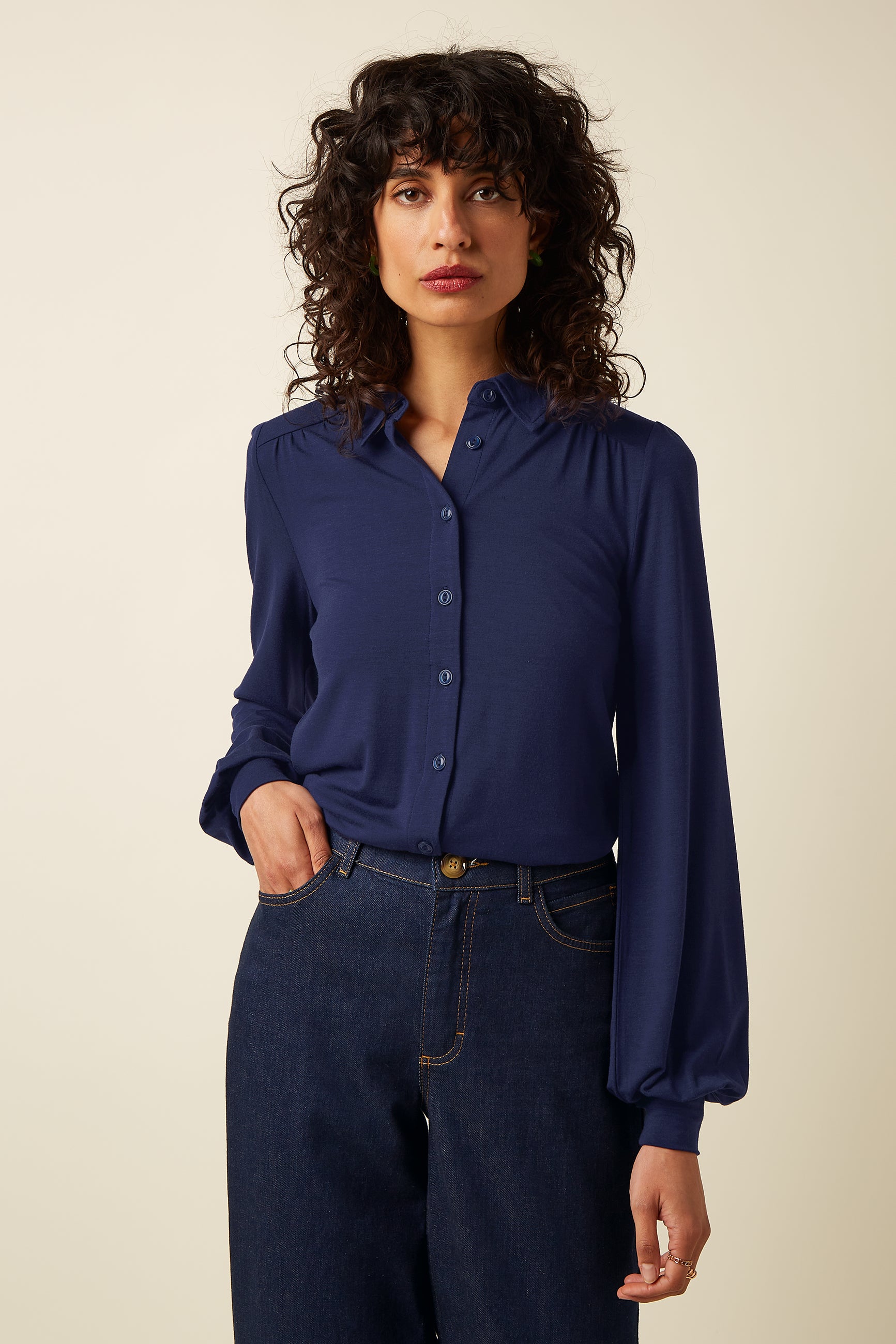 Carina Blouse Tulum - Ink Blue