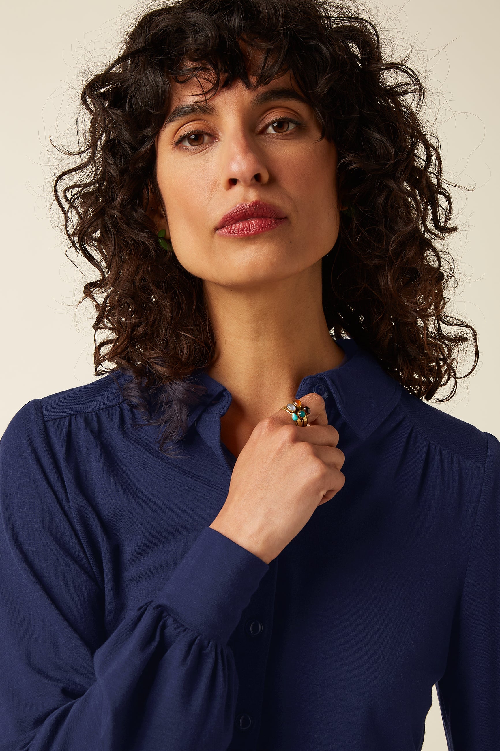 Carina Blouse Tulum - Ink Blue