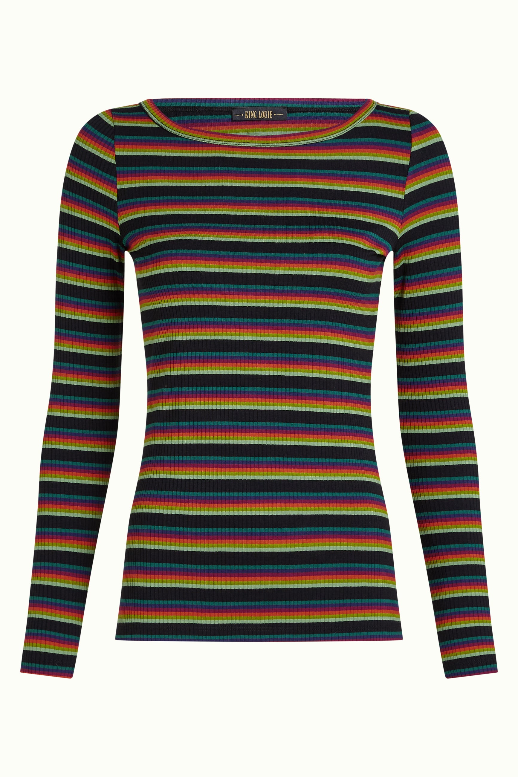 Lili Top Lottie Stripe - Botanical Green