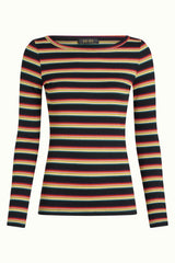 Lili Top Lottie Stripe - Imperial Purple