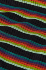 Rollneck Top Lottie Stripe - Botanical Green