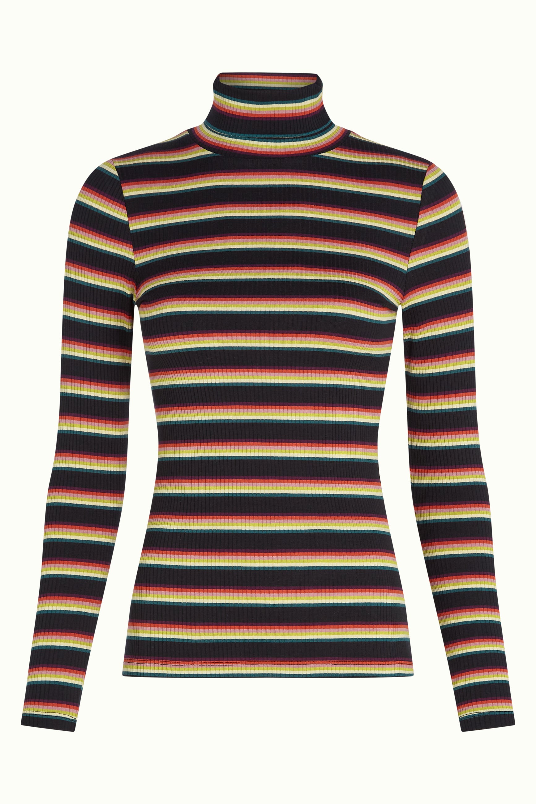 Rollneck Top Lottie Stripe - Imperial Purple