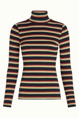 Rollneck Top Lottie Stripe - Imperial Purple