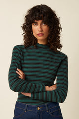 Turtle Top Rae Stripe - Botanical Green