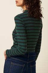 Turtle Top Rae Stripe - Botanical Green