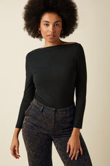 Marina Top Uni Rib - Black