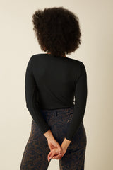 Marina Top Uni Rib - Black