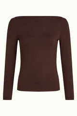 Marina Top Uni Rib - Chocolate