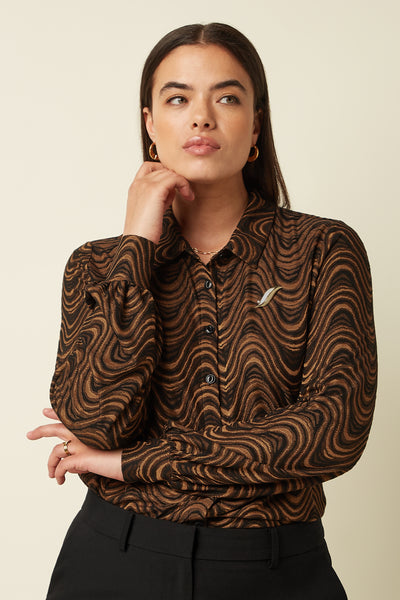 Maisie Blouse Jackie Jacquard - Black – King Louie
