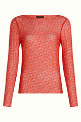 Ria Top Stretch Lace - Fire Red