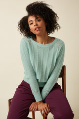 Lia Top Hiver Knit - Mint Green