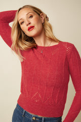 Lia Top Hiver Knit - Fiery Red
