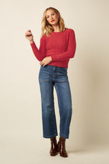 Lia Top Hiver Knit - Fiery Red