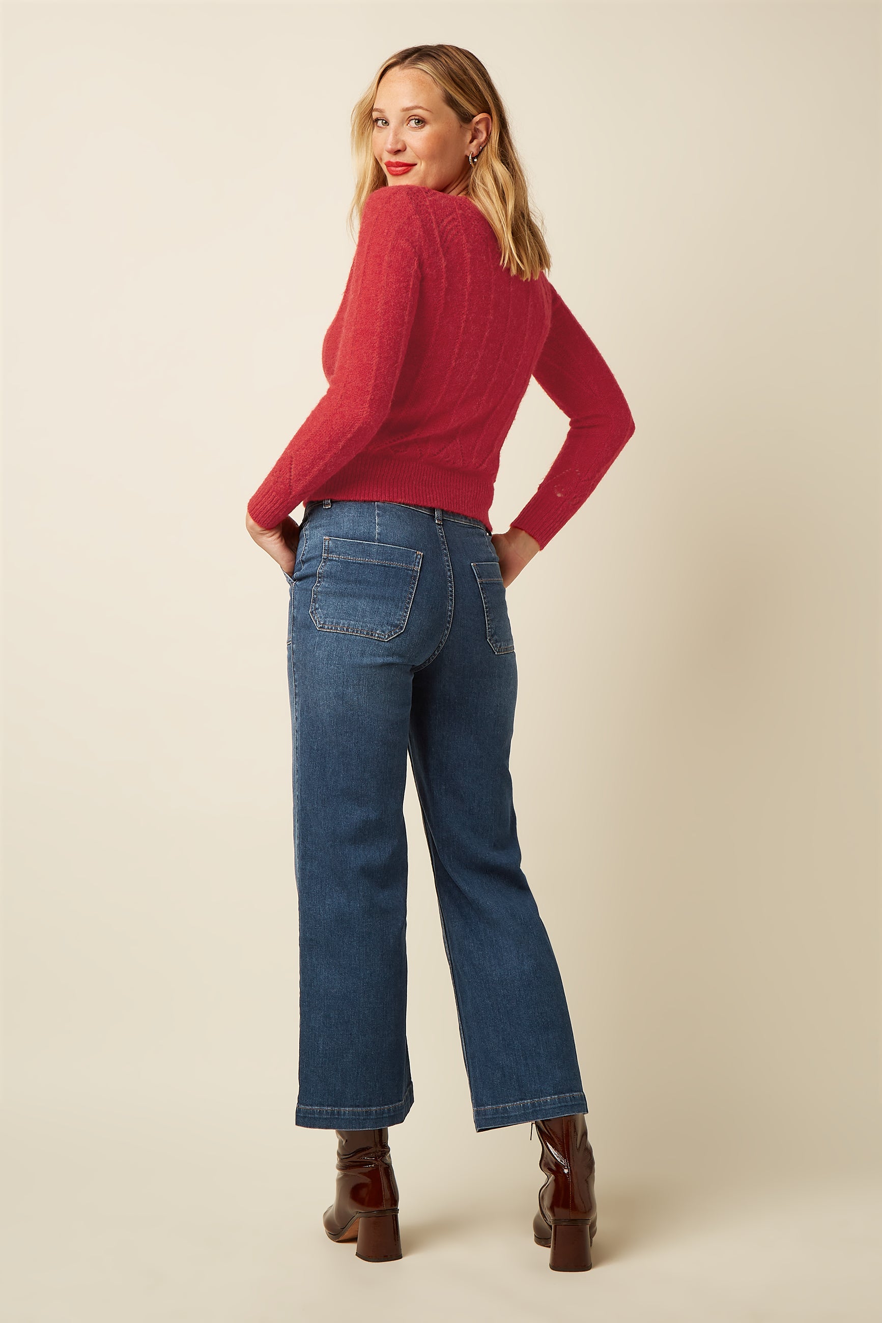 Lia Top Hiver Knit - Fiery Red