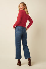 Lia Top Hiver Knit - Fiery Red