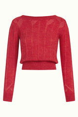 Lia Top Hiver Knit - Fiery Red