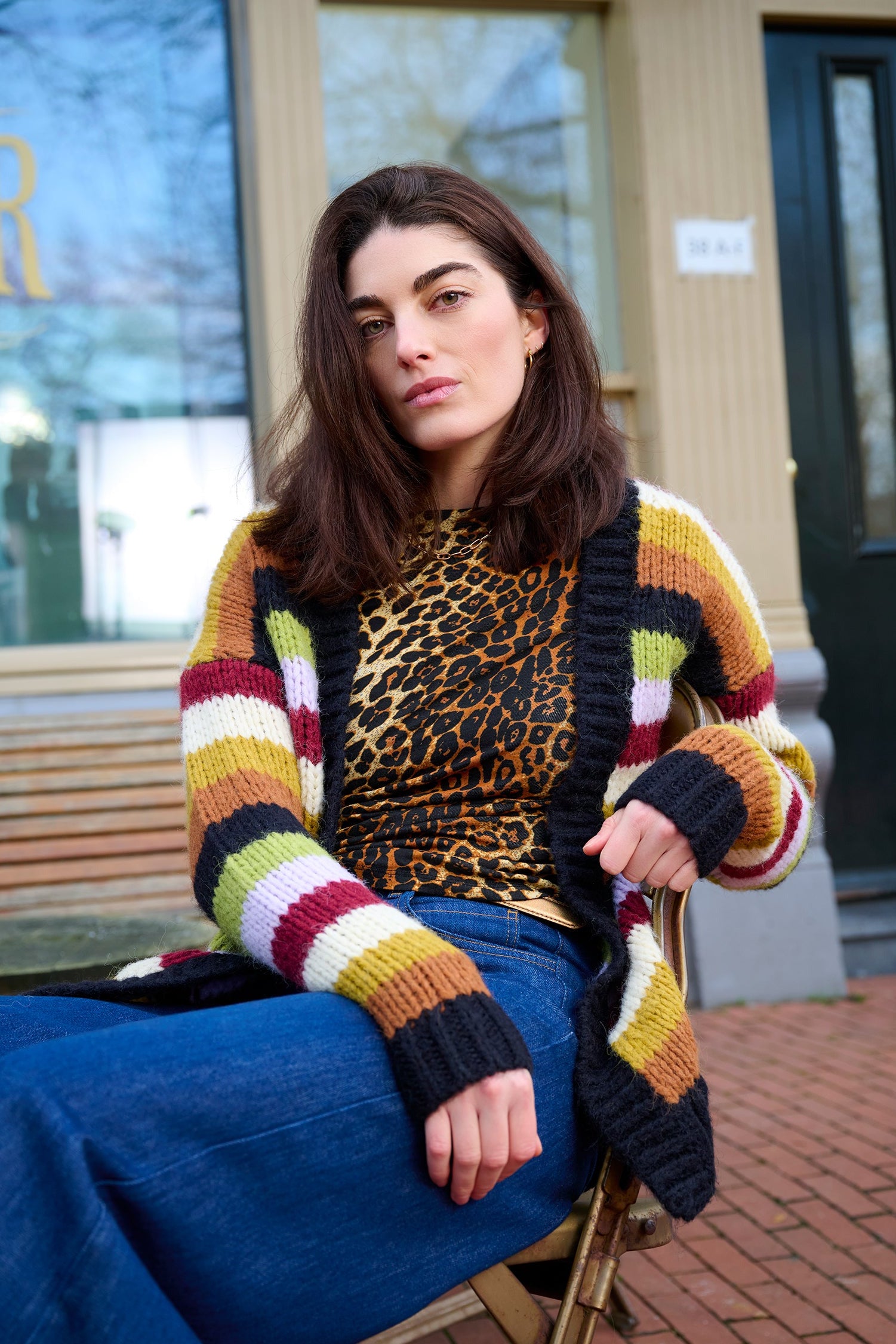 Cardi Oversize Campo Knit Stripe