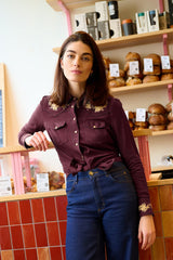 Western Blouse Rosetta Embroidery