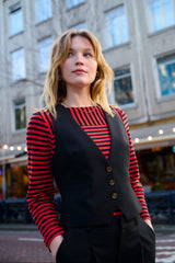Boatneck Yoke Top Chopito Stripe