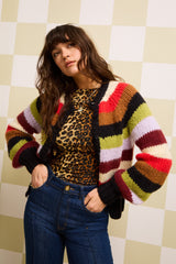 Raglan Cardi Campo Knit Stripe