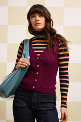 Rollneck Top Lottie Stripe