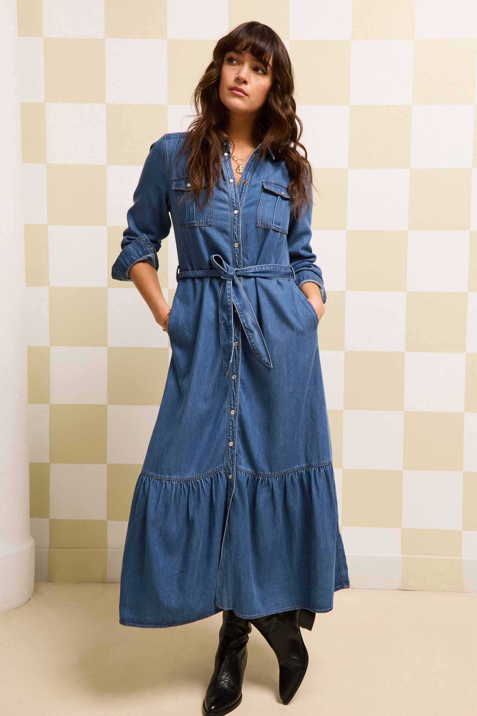Olive Ruffle Dress Monrose