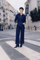 Zip Jumpsuit Onyx Denim