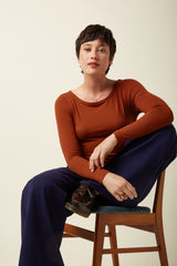 Lili Tee Uni Rib - Spicy Brown